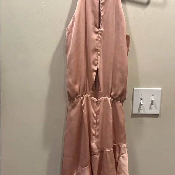 Krisa Asymmetrical Ruffle Halter Mini Dress - Picture 7 of 11